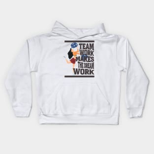 Teamwork Makes the Dream Work - Inspirational Cheerleading Kids Hoodie